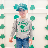 Lucky Charm Shamrock St. Patrick's Day Sweatshirt - Gray