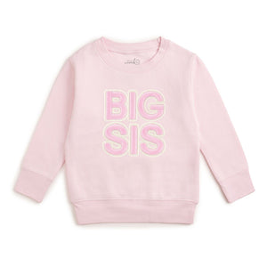 Big Sis Embroidered Patch Sweatshirt - Ballet