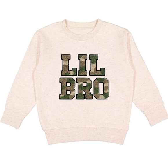 Lil Bro Camo Patch Sweatshirt - Natural