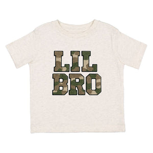Lil Bro Camo Patch Short Sleeve T-Shirt - Natural Heather