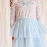 Bow & Bloom Long Sleeve Tutu Dress