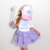 Seashell Patch Hat - Pink/White