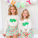 Lucky Rainbow Patch St. Patrick's Day Sweatshirt - Natural