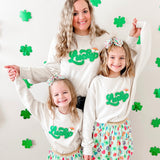 Lucky Rainbow Patch St. Patrick's Day Adult Sweatshirt - Natural