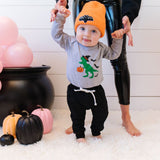 Bat Patch Halloween Beanie - Orange