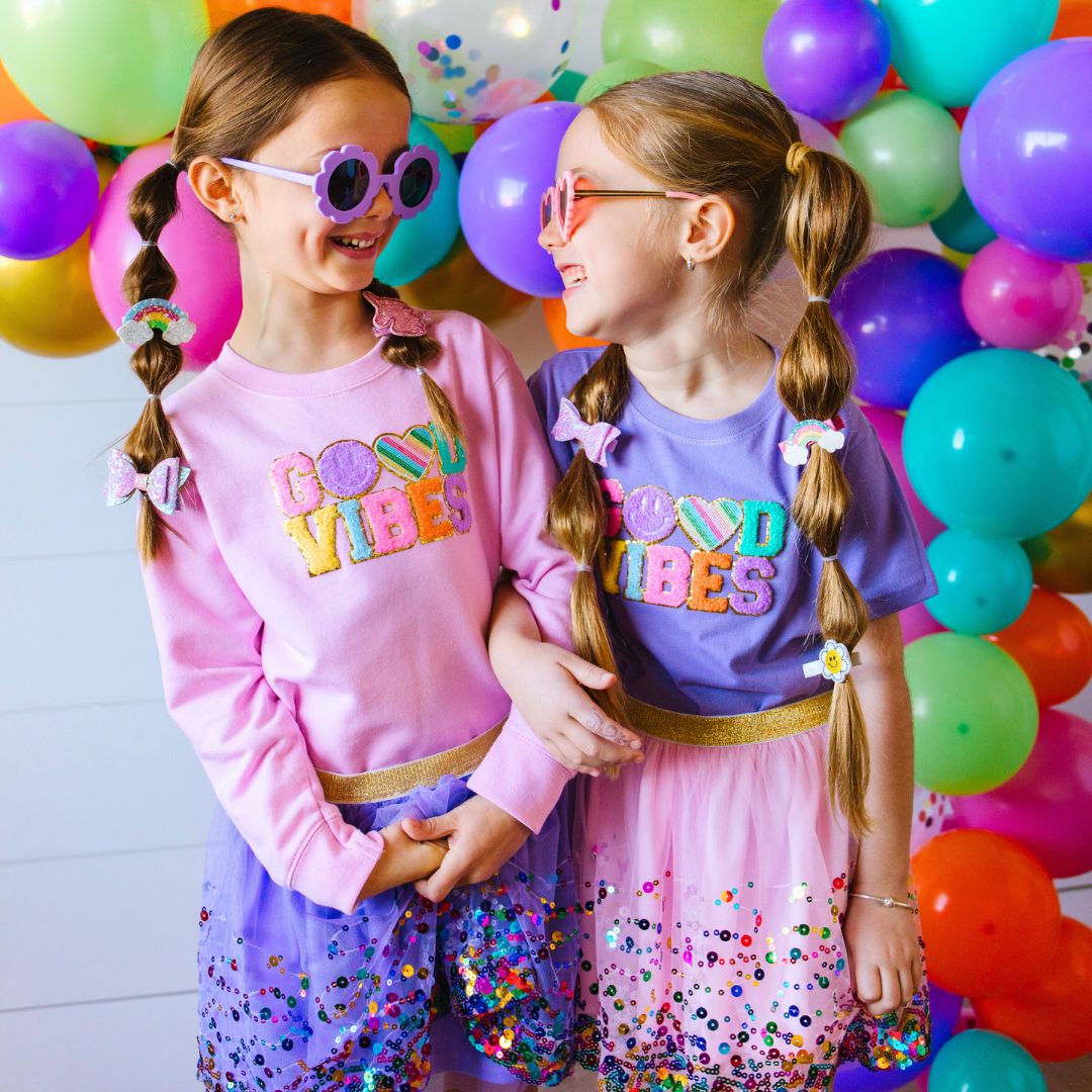 Good vibes sweatshirt rainbow best sale