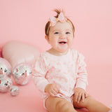 Heart Charm Glitter Bow Baby Headband