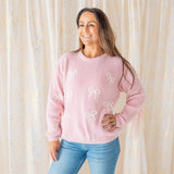 All Over Bows Knit Women's Sweater