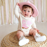 Bandana Cowgirl Patch Western Long Sleeve Romper