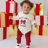 Shimmer Red Velvet Mini Bow Tights