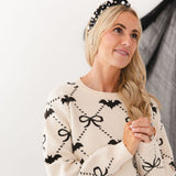 Bat Trellis Halloween Women's Sweater