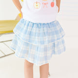 Blue Plaid Skort