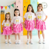 First Grade Pencil Bow Short Sleeve T-Shirt - Ballet
