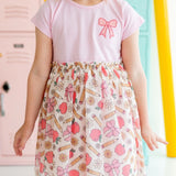 Back To School Cutie Patch Short Sleeve Tutu Dress