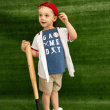 Baseball Game Day Short Sleeve T-Shirt - Indigo