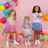 Raspberry Confetti Tutu Skirt