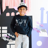 Boo Drip Halloween Trucker Hat - Black/White
