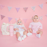 Bouquet Bow Short Sleeve Romper - Ballet