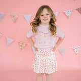 Bouquet Bow Short Sleeve T-Shirt - Ballet