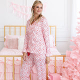 Candy Cane Scallop Christmas Women's Lounge Set