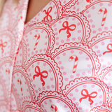 Candy Cane Scallop Christmas Women's Lounge Set