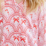 Candy Cane Scallop Christmas Two-Piece Set