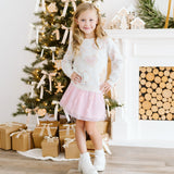 Gingerbread Christmas Velvet Bow Clip Set