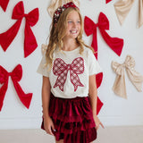 Christmas Tartan Pearl Headband