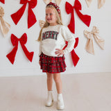 Christmas Tartan Pearl Headband