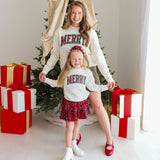 Merry Tartan Patch Christmas Women's Sweatshirt