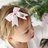 Christmas Tree Embroidered Bow Baby Headband