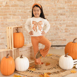 Cinnamon Plaid Bow Patch Sweatshirt