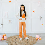 Pumpkin Tulle Bow Clip