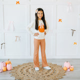 Pumpkin Tulle Bow Clip