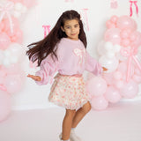 Ditsy Floral Bow Knit Sweater