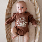 Cowboy In Training Western Long Sleeve Romper