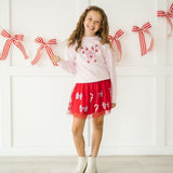 Candy Cane Patch Christmas Sweatshirt - Ballet