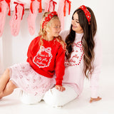 Holly Jolly Christmas Sequin Bow Patch Sweatshirt