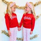 Falala Patch Christmas Sweatshirt - Red