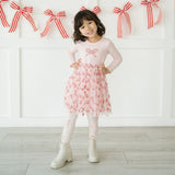 Candy Cane Confetti Christmas Tulle Bow Clip