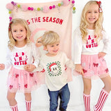 Santa Smiley Christmas Long Sleeve Shirt - Natural