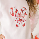 Candy Cane Patch Christmas Sweatshirt - Ballet