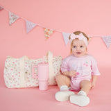 Cherry Good Day Short Sleeve Romper - Ballet