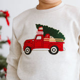 Christmas Truck Patch Sweatshirt - Natural