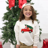 Christmas Truck Patch Sweatshirt - Natural