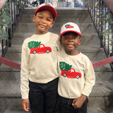 Christmas Truck Patch Trucker Hat - Red/White