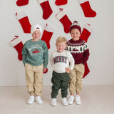 Christmas Truck Fair Isle Sweater