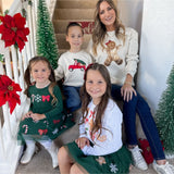 Gingerbread Sequin Patch Christmas Women's Sweatshirt - Natural
