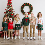 Gingerbread Sequin Patch Christmas Sweatshirt - Natural
