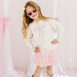 Coquette Bow Patch Sweatshirt - Natural